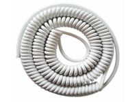 3 芯白色電源螺旋電纜